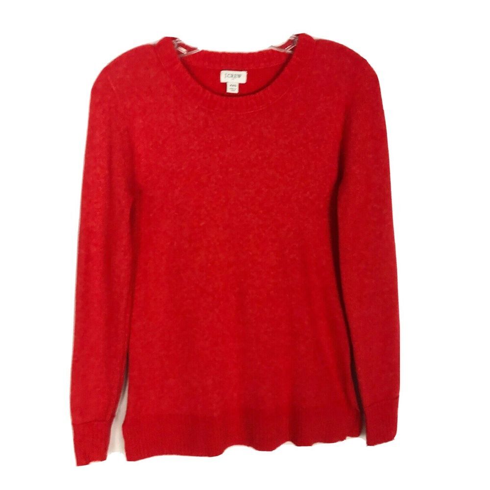 J. Crew Women's  Red Knit Long Sleeve Soft Sweater‎ Size XXS